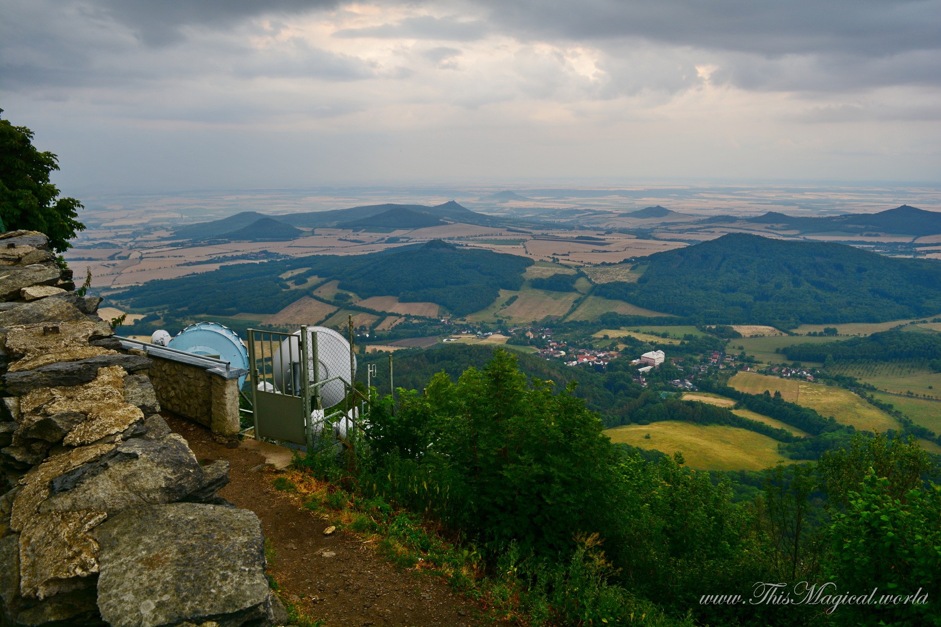 Storm coming towards Mount Milešovka