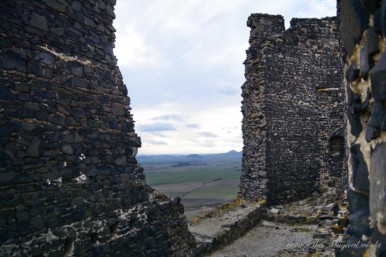 Hazmburk castle. Remains of the palace