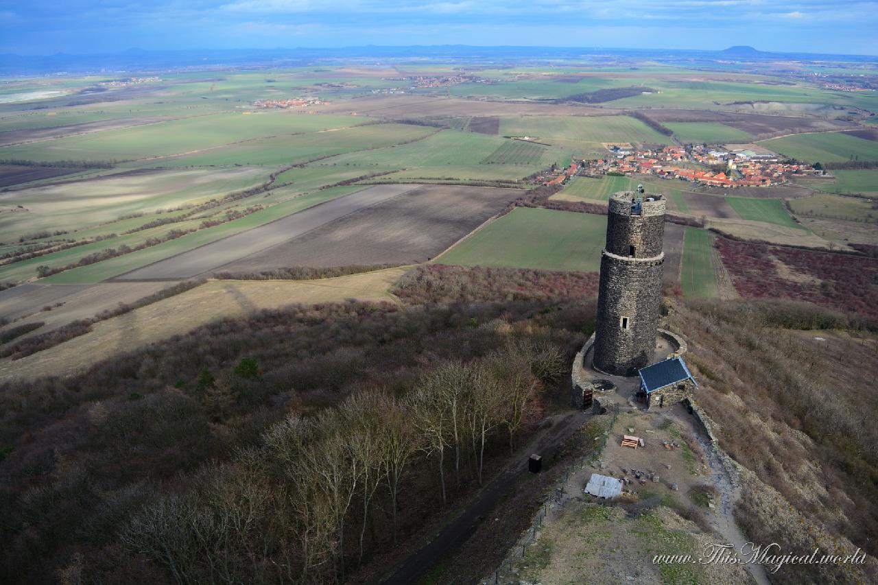 Hazmburk castle. View from the White tower