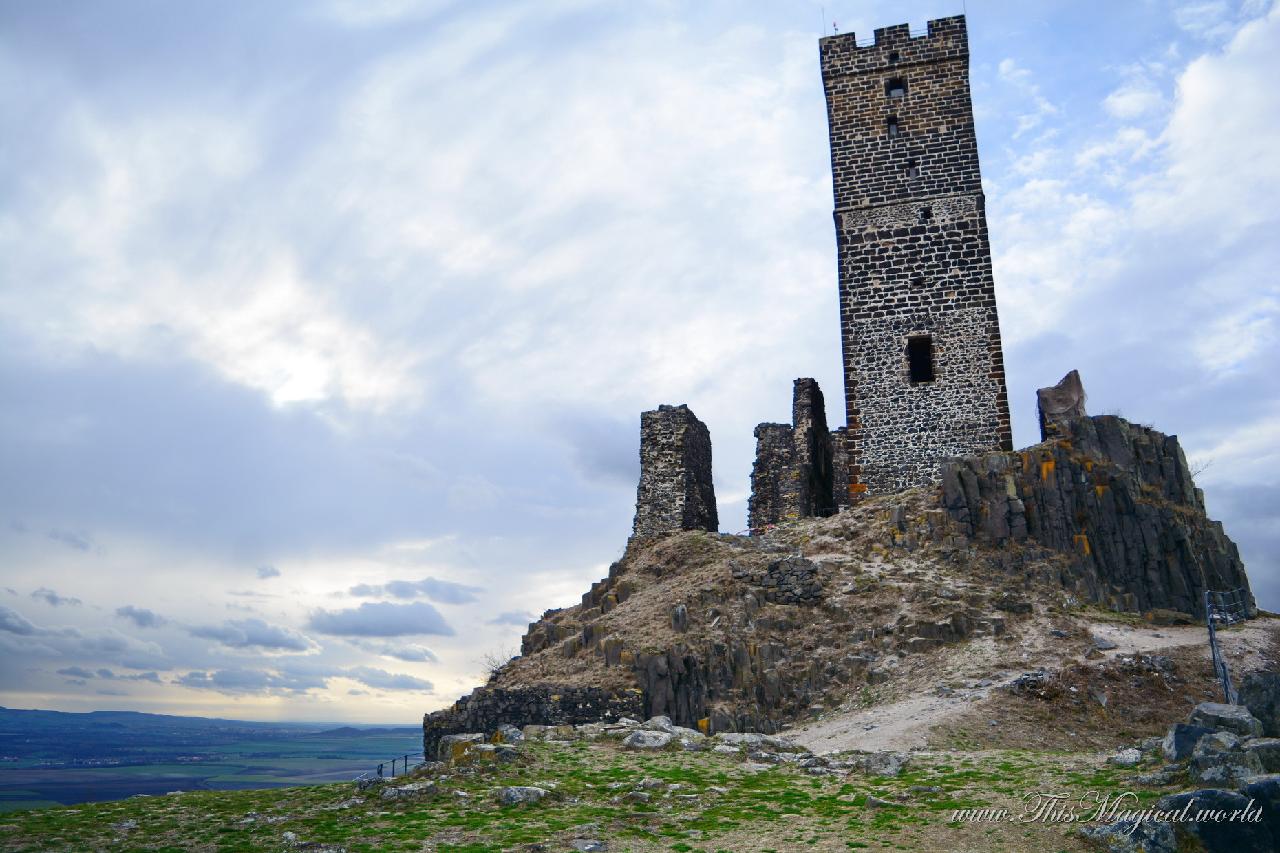 Hazmburk castle. White tower