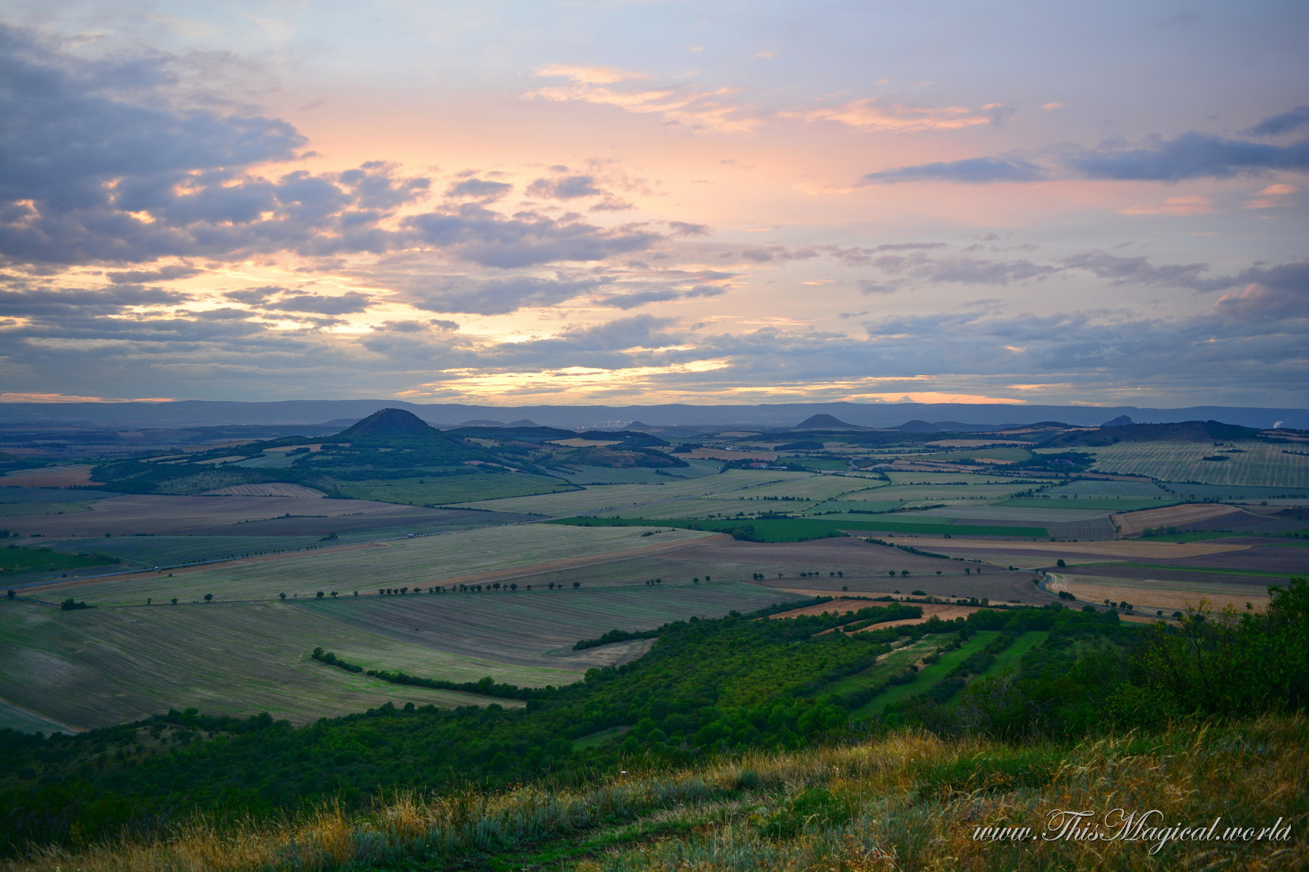 View from the Oblik hill, Bohemian Highlands