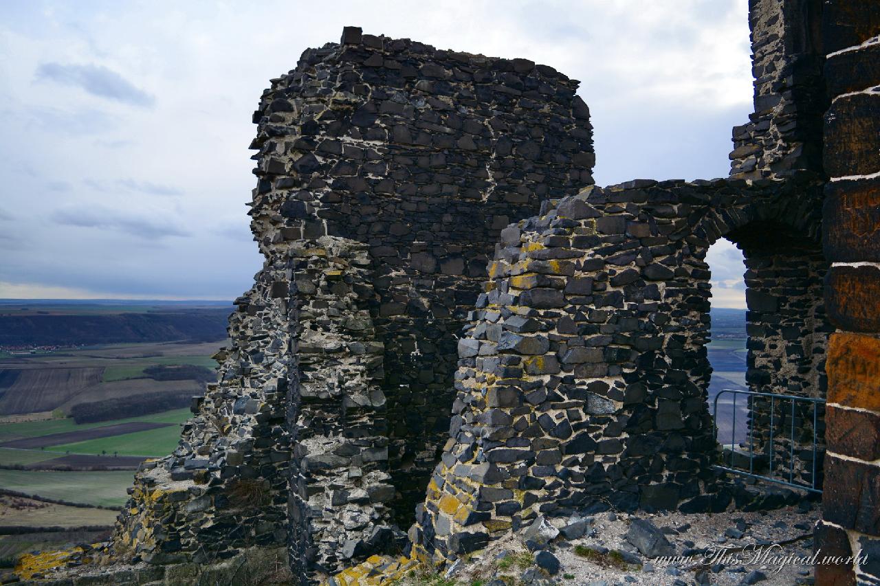 Hazmburk castle. Remains of the palace